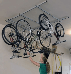 Saris parking cycle glide ceiling storage rack